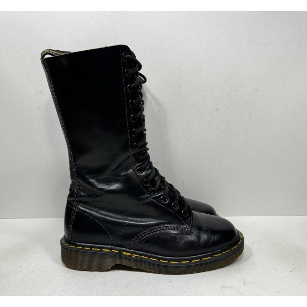 Doc Dr. Martens 1490 Womens Size 8 US / 6 UK Black Leather Boots Made In England